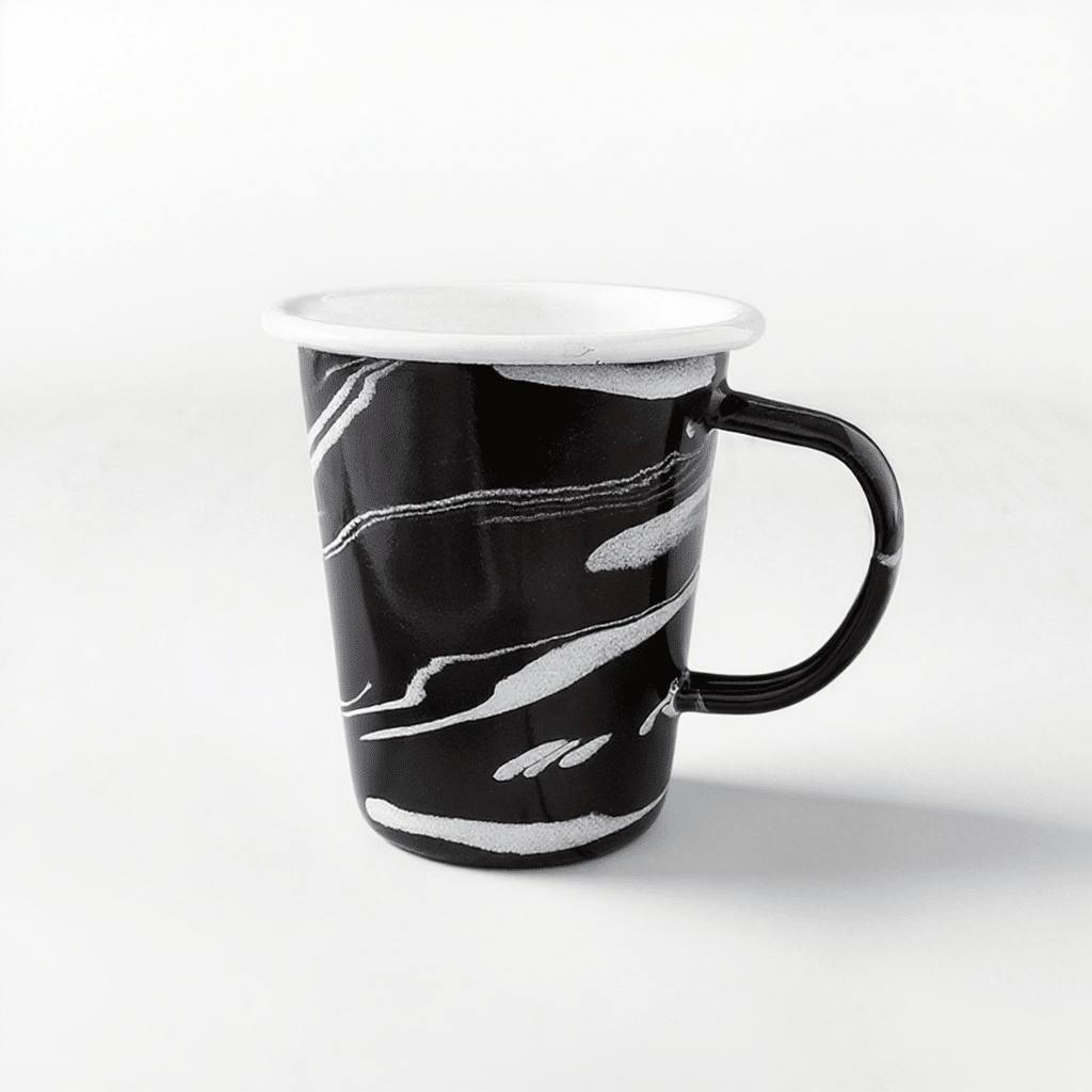 Enamelware.TOP | Enamel V Mug Black Ink