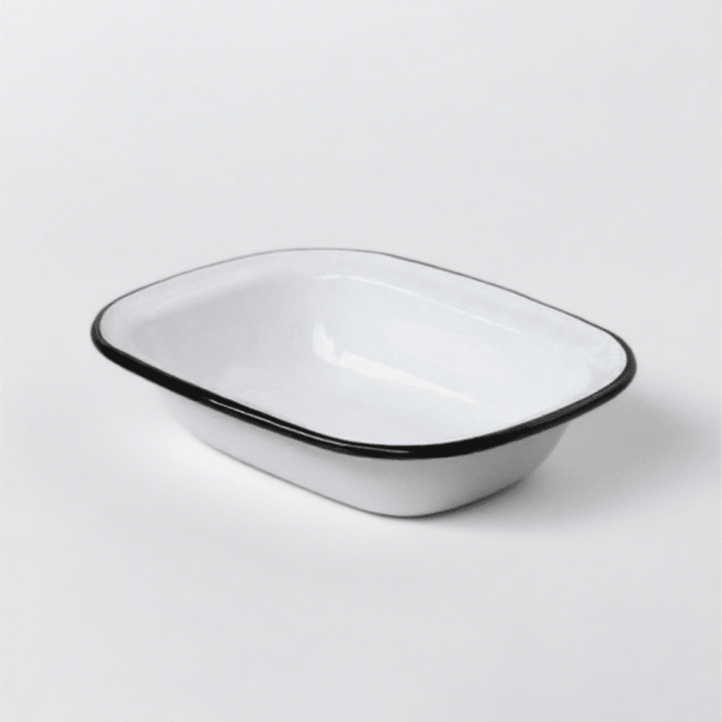 Enamel Pie Dish 18.5 28 39.5cm