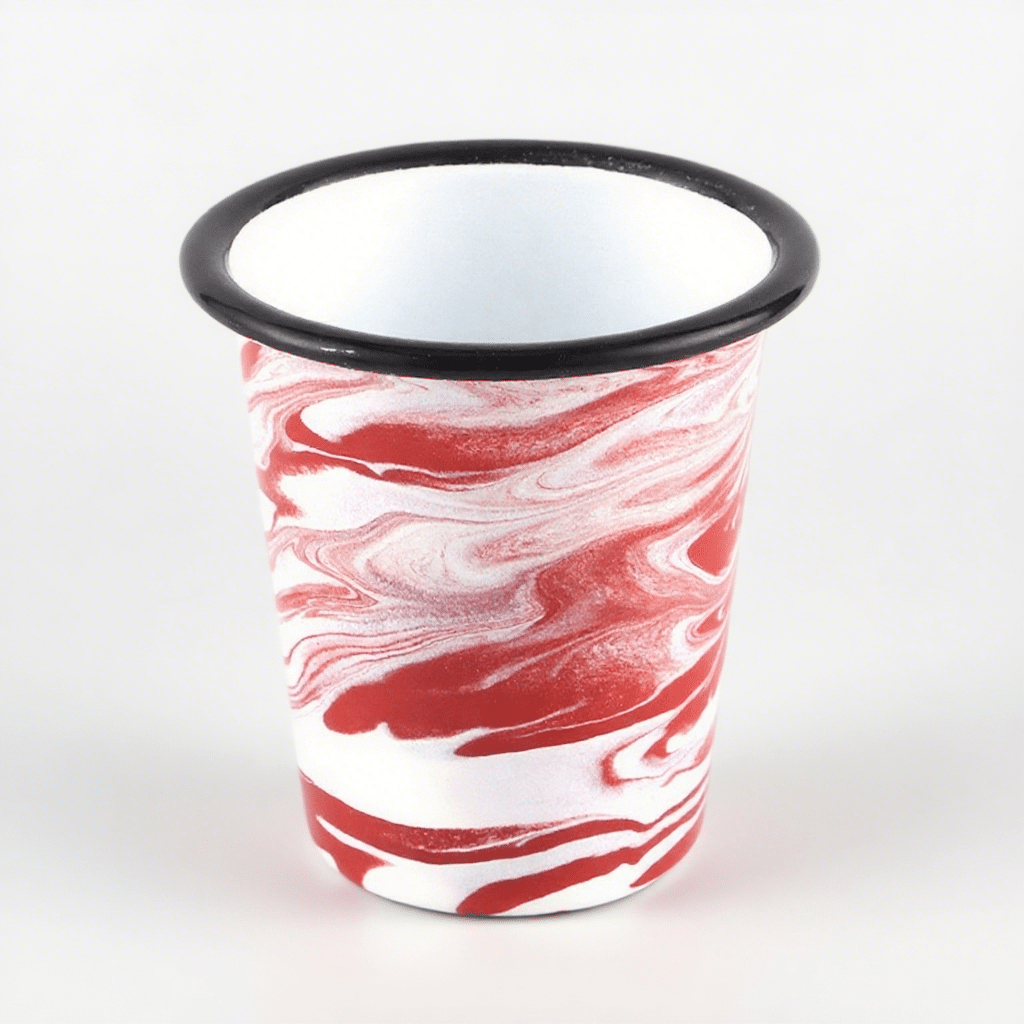 Enamel V Mug 8 10cm